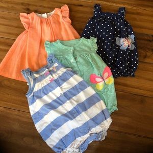 Bundle of 4 rompers. Size 9 months